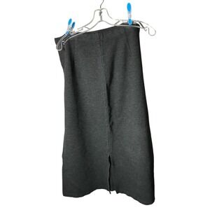 Orvis Charcoal  Elastic‎ Waist  Knee Length Womens Skirt Size Large